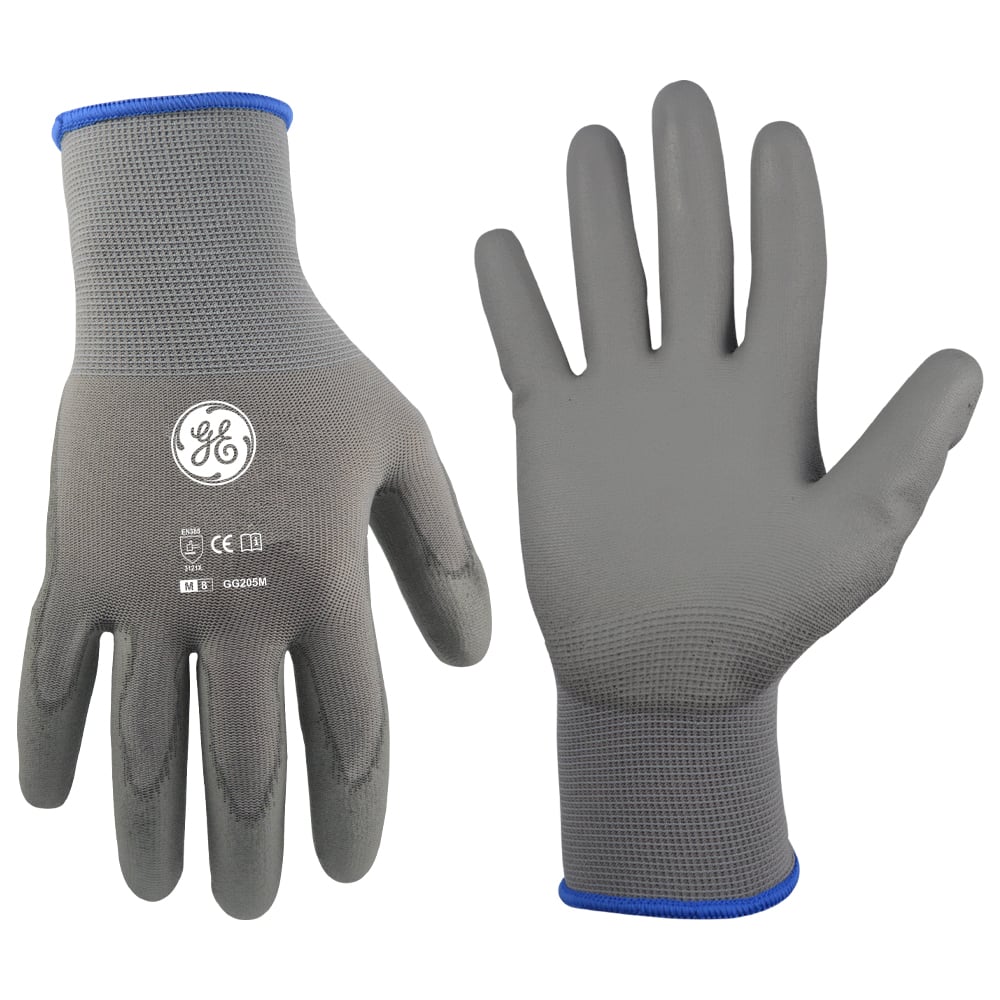 GG205M.jpg GE Protección Guantes de nitrilo – alternativa recubierta PU 15G, talla M (12 pares)