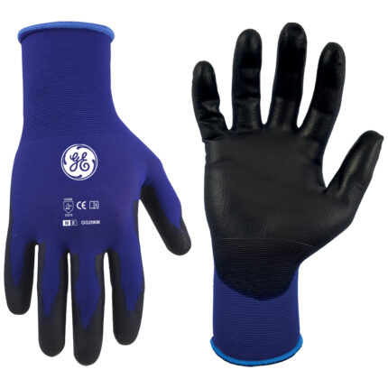 GE Protección Guantes PU 18G talla M (12 pares) – alternativa a guantes de nitrilo