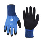 GE Protección Guante de látex recubierto doble talla L | alternativa a guantes de nitrilo