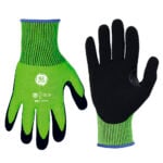 GE Protección Guantes de nitrilo recubiertos Hi-Vis A3, 12 pares talla L