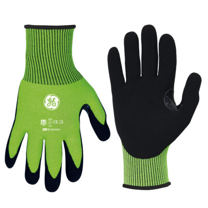 GE Protección Guantes recubiertos de nitrilo A3 Hi-Vis XL (12 pares) para salud ocupacional