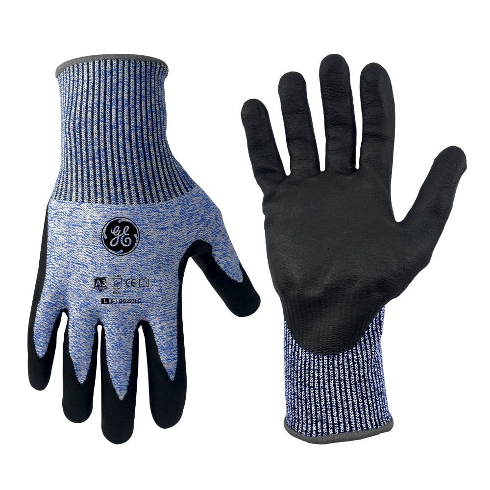 GG223LC-1.jpg GE Protección Guante recubierto de nitrilo A3 talla L para salud ocupacional