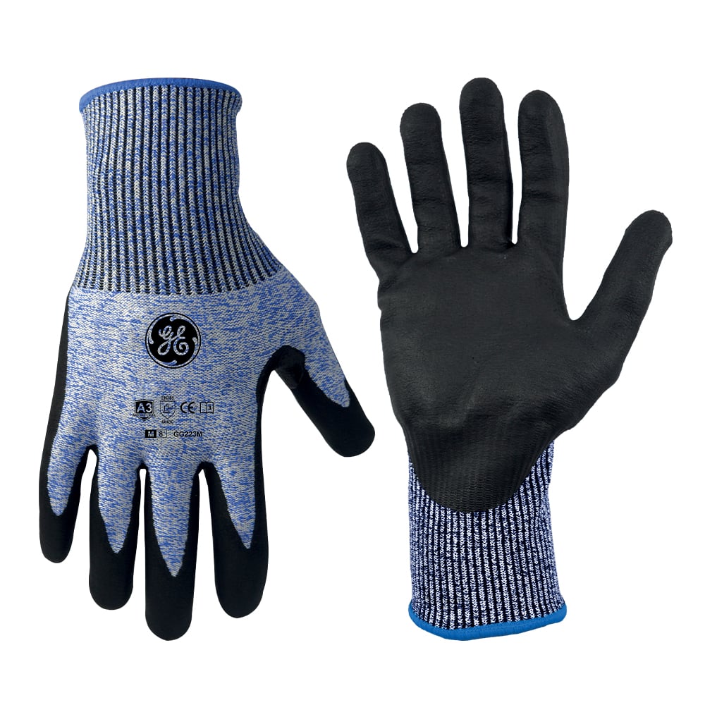 GG223MC-1.jpg GE Protección Guantes de nitrilo recubiertos A3 talla M
