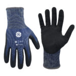GE Protección Guantes de nitrilo recubiertos talla L, paquete 12 pares