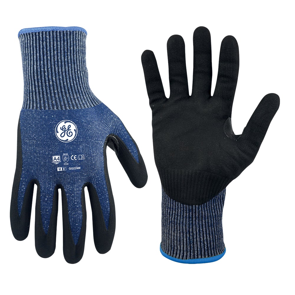 GG224MC.jpg GE Protección Guantes de nitrilo A4 talla M (12 pares) para salud ocupacional