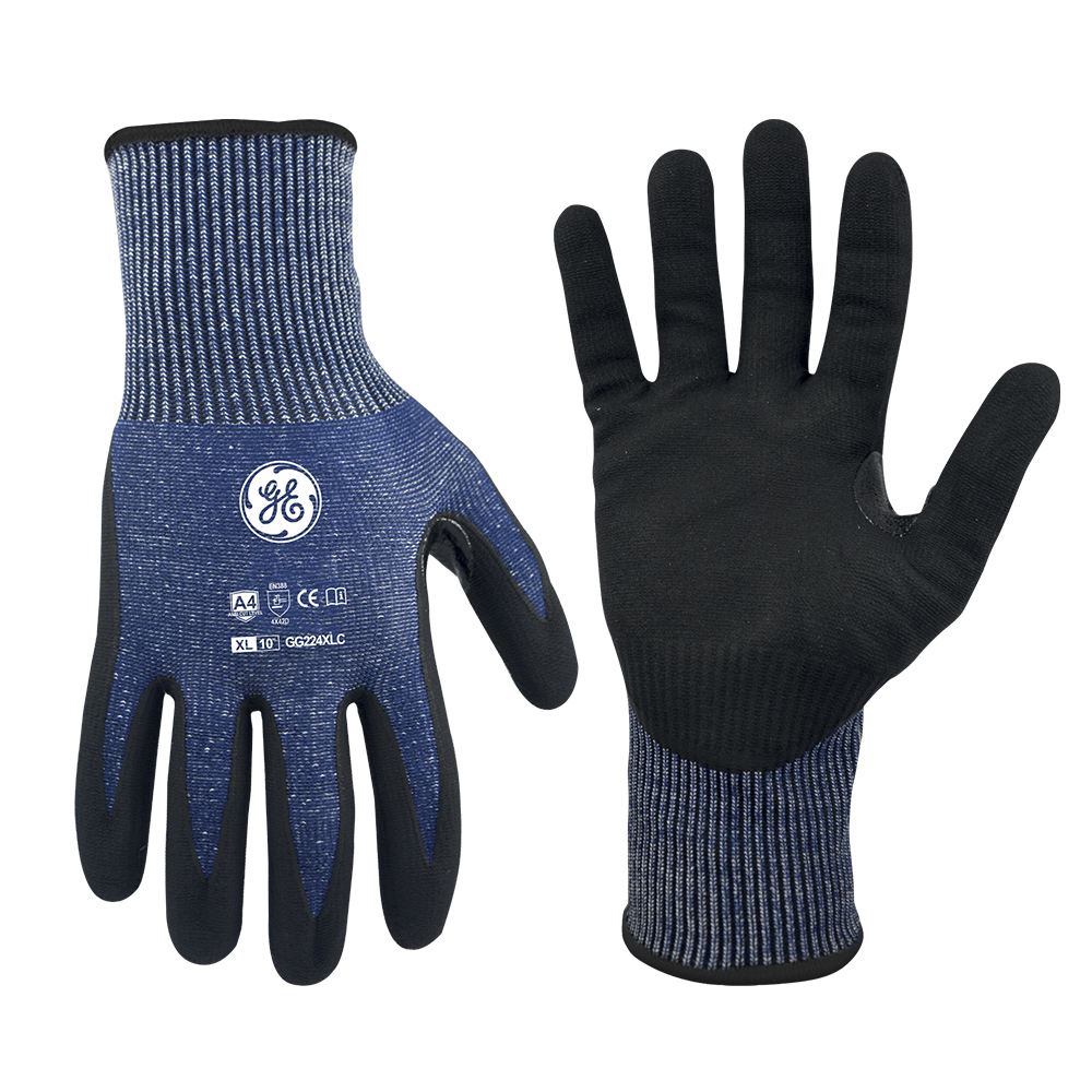 GG224XL.jpg GE Protección Guantes de nitrilo recubiertos XL (12 pares) para trabajo industrial