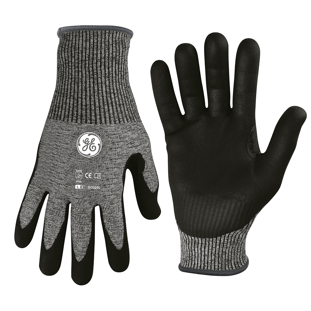 GG225LC.jpg GE Protección Guante recubierto de nitrilo calibre 18 talla L para salud ocupacional