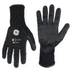 GE Protección Guantes de nitrilo A6 recubiertos talla L (12 pares) para salud ocupacional