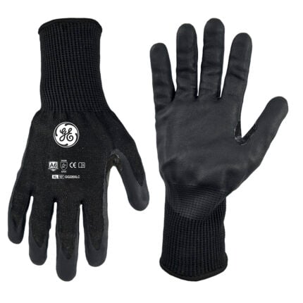 GE Protección Guantes de nitrilo recubiertos XL para trabajo industrial