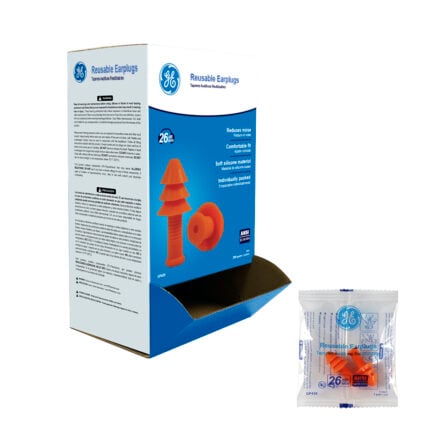 GE Protección Tapones auditivos reutilizables GP439 | Caja 200 pares