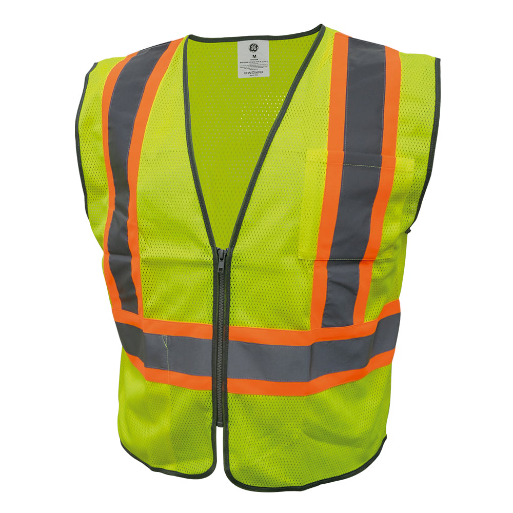 GV078GXL.jpg GE Protección Chaleco verde con contraste y 2 bolsillos XL para salud ocupacional
