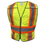GE Protección Chaleco reflectivo verde 5 bolsillos talla M