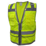 GE Protección Chaleco de trabajo verde 10 bolsillos XL | Equipo de protección personal