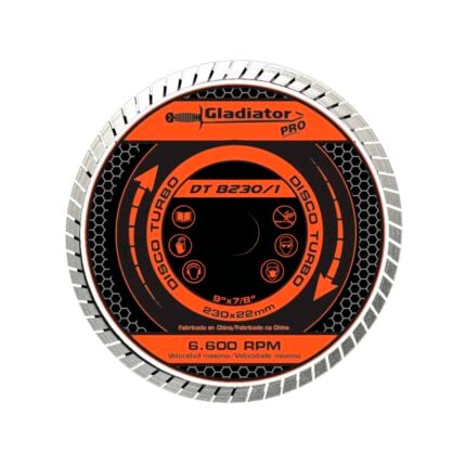 Disco diamantado turbo 9 pulgadas (230 mm) para concreto y mampostería