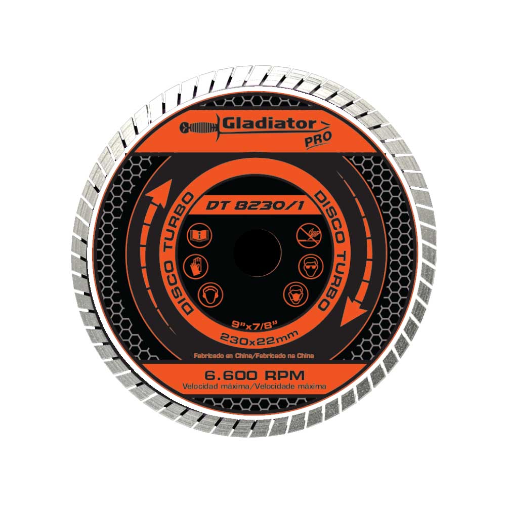 G_DT8230_1.jpg Disco diamantado turbo 9 pulgadas (230 mm) para concreto y mampostería