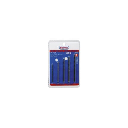 Juego de brocas HSS 5 piezas para metal, madera y plástico