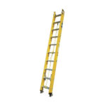 Escalera de extensión de fibra de vidrio 28 pies profesional naranja