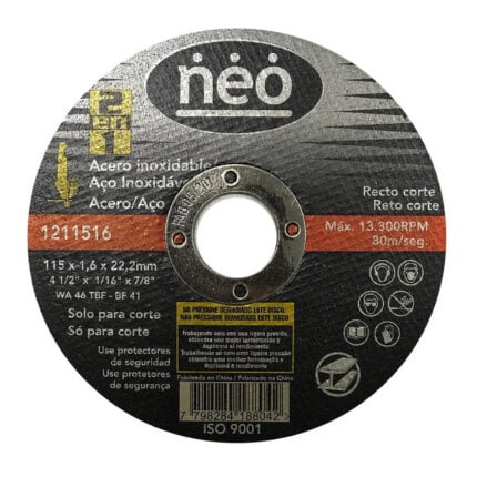 Disco de corte para acero 4 1/2 x 1/16 DAC 1211516