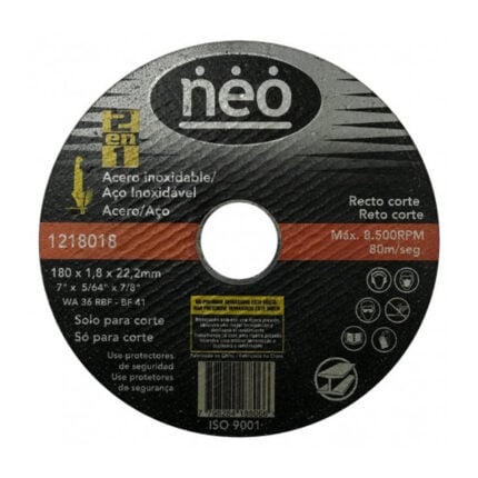 Disco de corte 7 pulgadas para acero inoxidable y acero