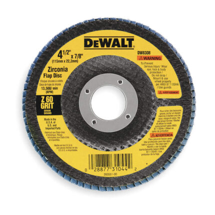 Disco flap zirconio grano 60 4-1/2 x 7/8 DEWALT DW8308-BR
