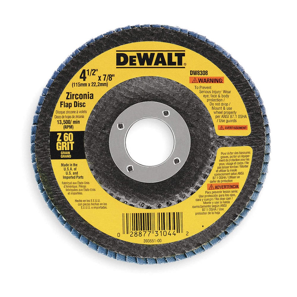 N_20DW8308.jpg Disco flap zirconio grano 60 4-1/2 x 7/8 DEWALT DW8308-BR