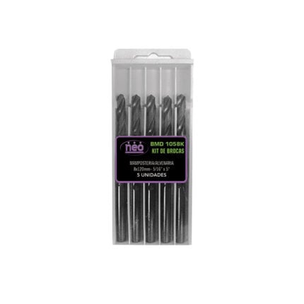 Kit de brocas para concreto 8x120 mm, juego de 5 piezas