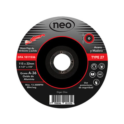 Disco flap 4 1/2 grano 40 para metal y soldadura