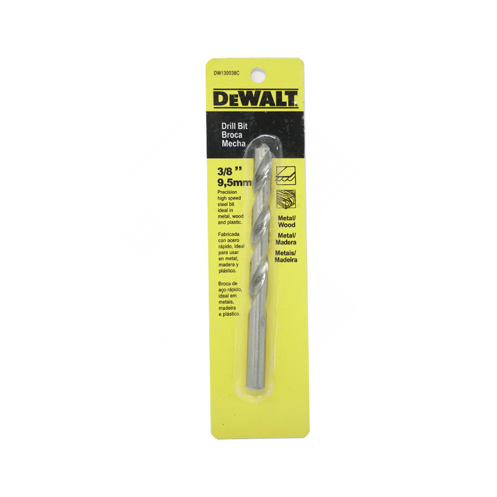 N_DW130038C.jpg DEWALT Broca para metal 3/8 HSS DW130038C
