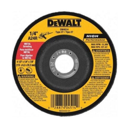 Disco de desbaste 4-1/2 x 7/8 x 6 mm DEWALT DW4514F