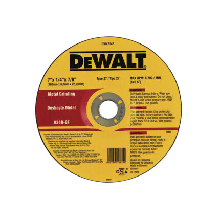 Disco de desbaste 7 pulgadas 7/8 6 mm DEWALT DW4714F