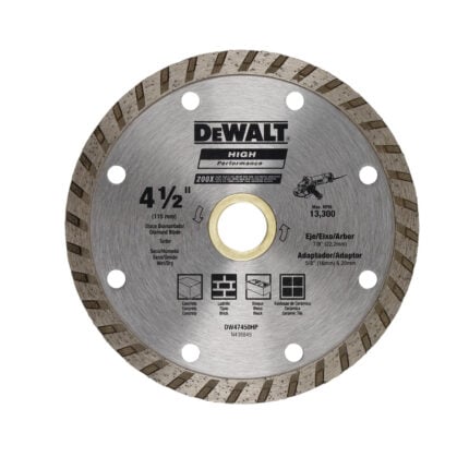 Disco diamantado para concreto 4-1/2 turbo DEWALT DW47450HP