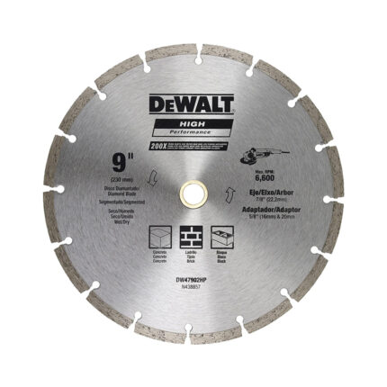 DEWALT Disco diamantado para concreto 9 pulgadas segmentado DW47902HP