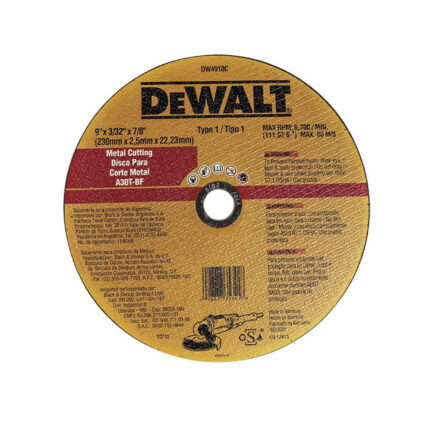Disco de corte para metal 9 pulgadas DEWALT DW4918C 7/8 x 2.5 mm
