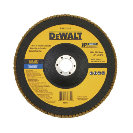 Disco flap de zirconio grano 40 7 x 7/8 DEWALT DW8322-BR