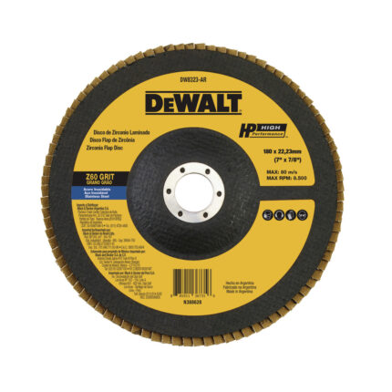 Disco flap de zirconio 7x7/8 grano 60 DEWALT