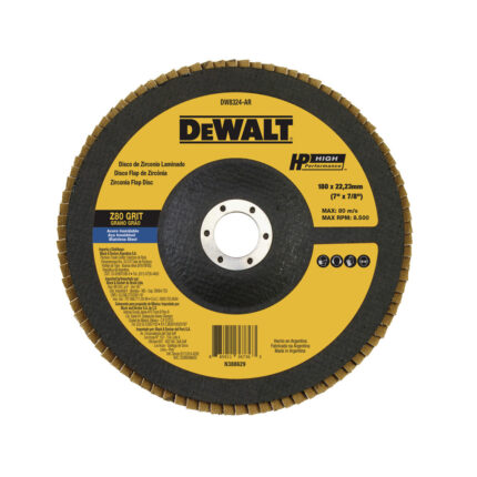 Disco flap zirconio 80 7" x 7/8" DEWALT DW8324-BR