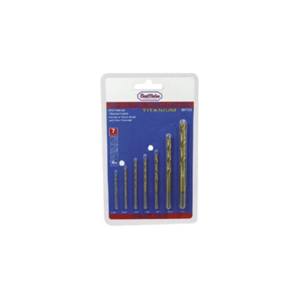 Juego de brocas de titanio 7 piezas para metal, madera y plástico