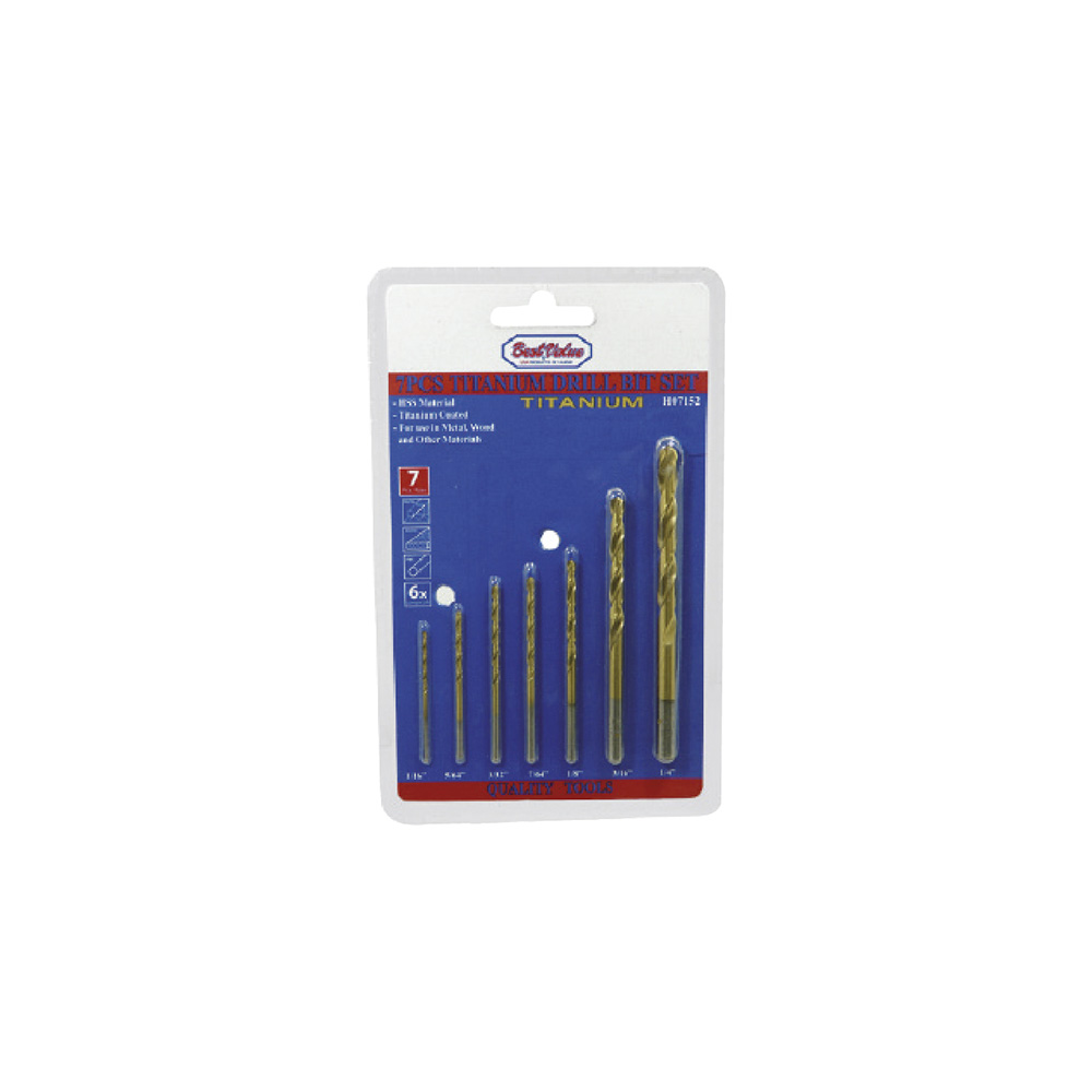 N_H07152.jpg Juego de brocas de titanio 7 piezas para metal, madera y plástico