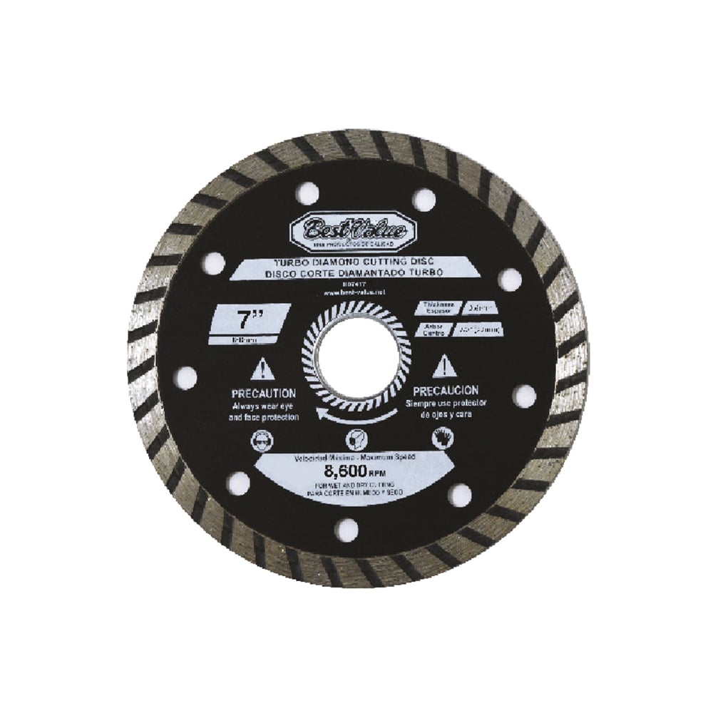 N_H07417.jpg Disco diamantado turbo 7 pulgadas para concreto y mampostería