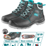 Zapato de Seguridad Total Bota Negra Punta de Acero TSP202S1P