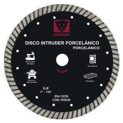 Disco Intruder Turbo Porcelánicos 4 1/2, disco diamantado para porcelanico