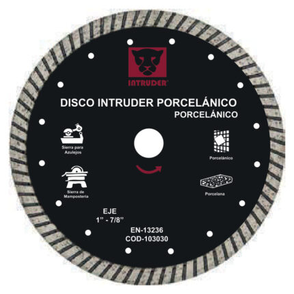 Disco Intruder Turbo Porcelánicos 7'' — disco diamantado para porcelanato
