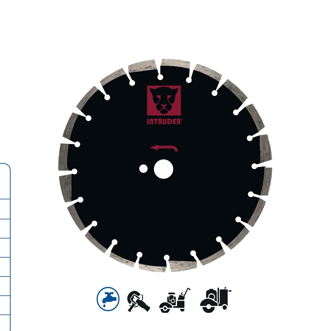 Disco diamantado para asfalto y concreto fresco Intruder 18" (eje 25,4 mm) Disco diamantado para asfalto y concreto fresco Intruder 18" (eje 25,4 mm)