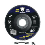 Disco flap de zirconio grano 60 INTRUDER 4 1/2 x 22,2 mm
