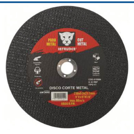 disco de corte para metal 9 pulgadas intruder plano 3,0mm 22,2mm