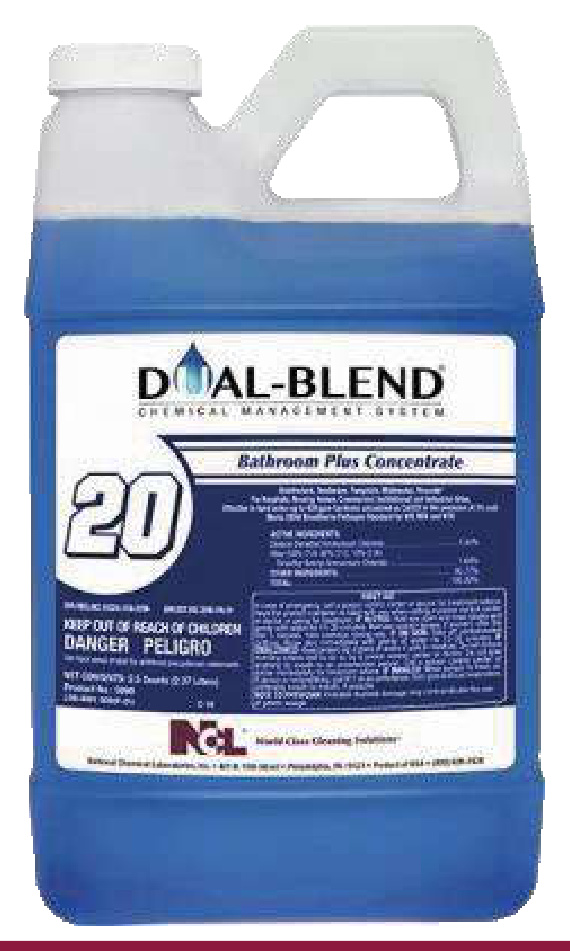 NCL DB #20 Bathroom Plus desinfectante concentrado para baños 80Oz NCL DB #20 Bathroom Plus desinfectante concentrado para baños 80Oz