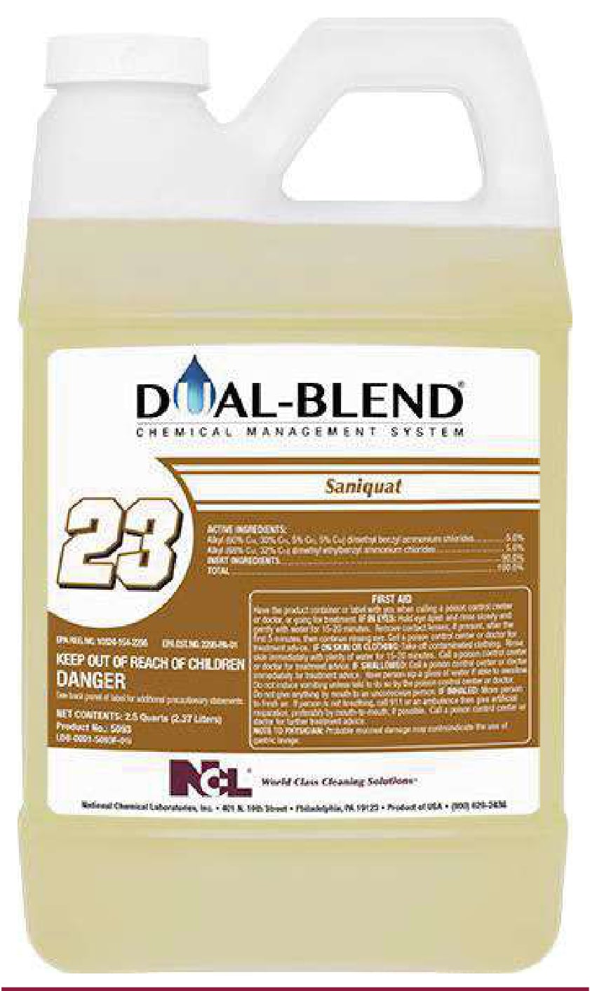 sanitizante de superficies y utensilios NCL DB #23 SANIQUAT sanitizante de superficies y utensilios NCL DB #23 SANIQUAT