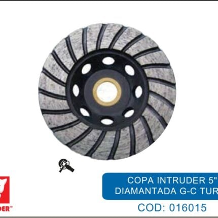 Copa diamantada turbo 5 pulgadas Intruder para desbaste
