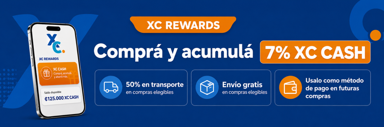 XC Rewards: comprá y acumulá 7% XC Cash, 50% en transporte y envío gratis en compras elegibles