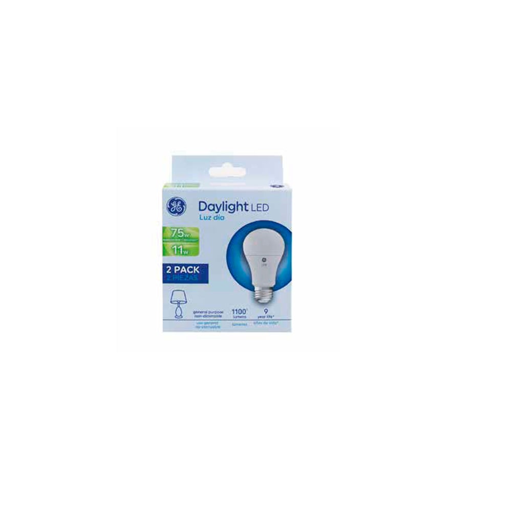 1022818737.jpg Bombillos LED GE 11W A19 6500K 1100 lm, paquete de 2 – E50025
